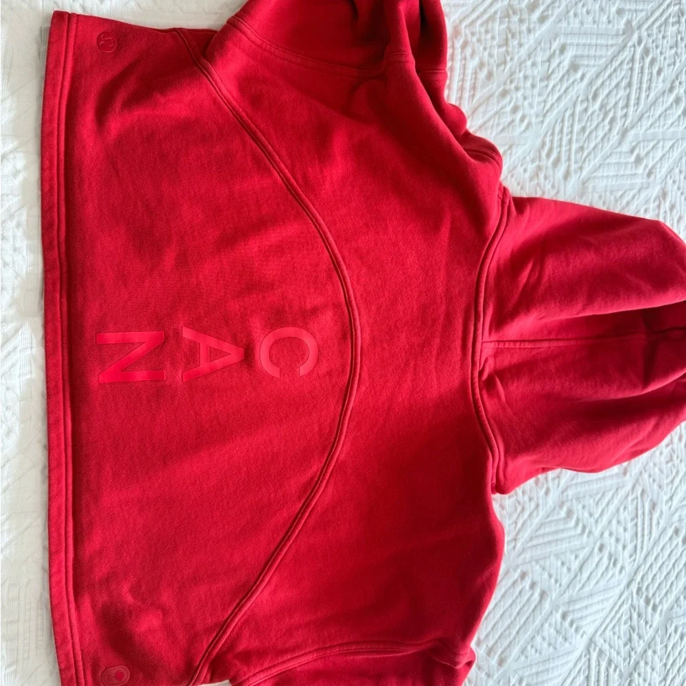 Lululemon Canada Olympics Red Cropped Hoodie